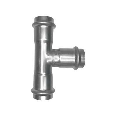 Pressed Connection Tube Fittings 304 Stainless Steel Equal Tee For Water Pipe Connection